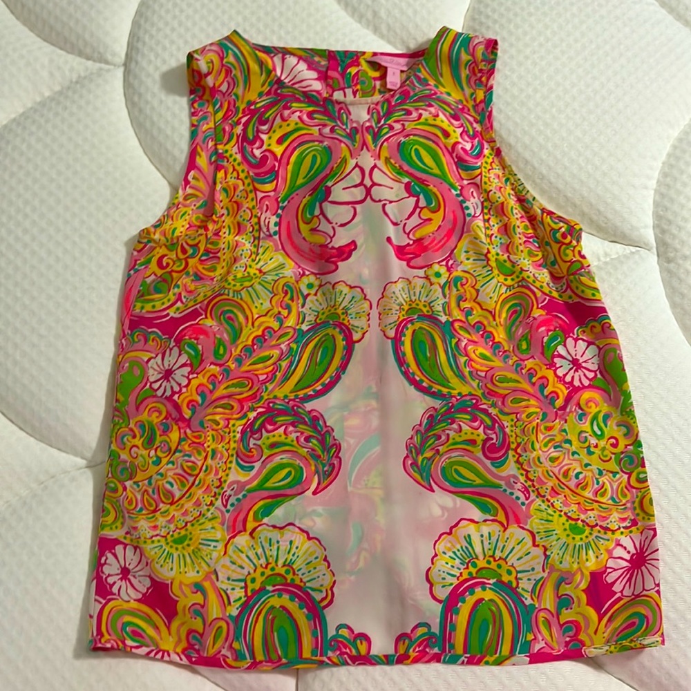 Lilly Pulitzer Silk top with button detail